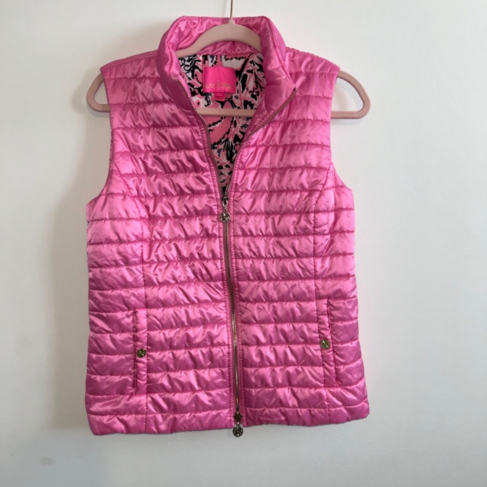 Lilly Pulitzer Elyn Puffer Vest 60th Anniversary Print